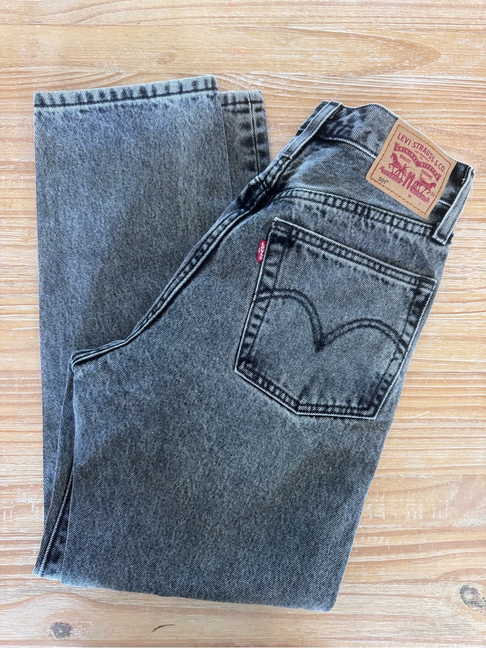 Levi's Women’s Black Acid-Wash Jeans 501